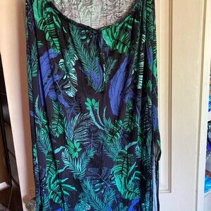 Colorful print maxi skirt